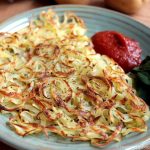 Oil Free Hash Browns With Ketchup