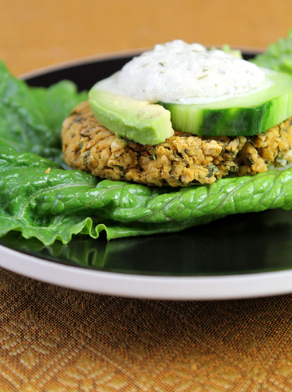 Baked Falafel with Tzatziki Sauce