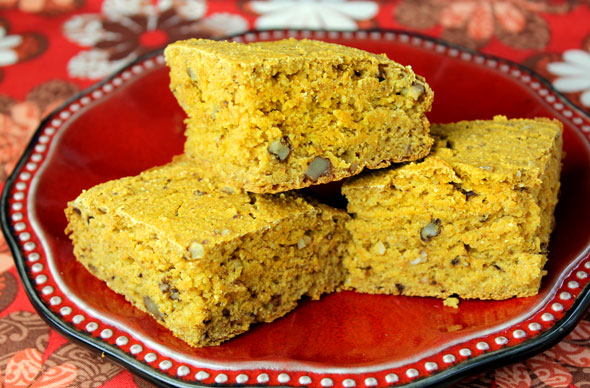 Pumpkin Walnut Cornbread