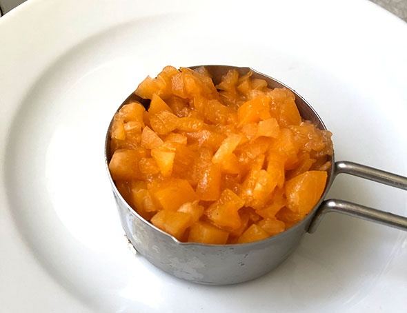 Chopped apricots