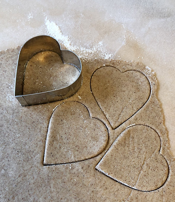Ginger Heart Cookies by Straight Up Food